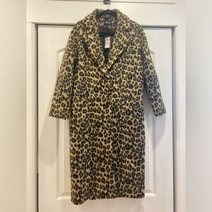 NWT Express Wool leopard Coat